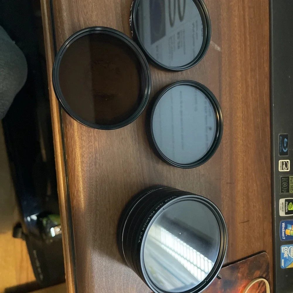 X9 Tiffen 72mm glass filters ,‎ hoya, rokunar,asanuma